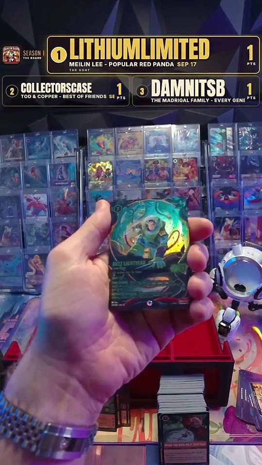 The card in hand on stream